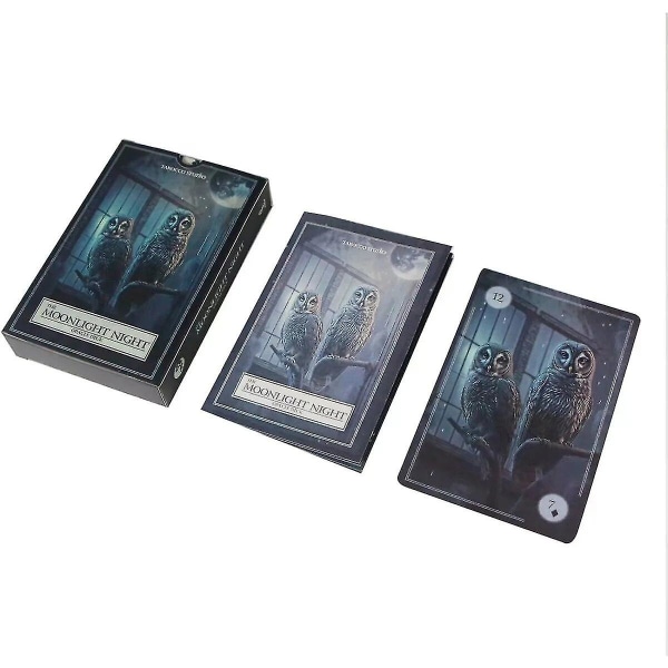 44 stk/sæt Moonlight Night Oracle Cards med guidebog Tarot Prophecy Divination Party Interactive Deck Board Game Legetøjsgave