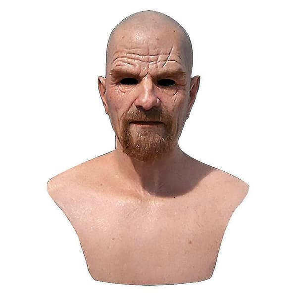 Halloween Cosplay Hodeplagg Breaking Bad Gammel Mann Forkledning Full Maske