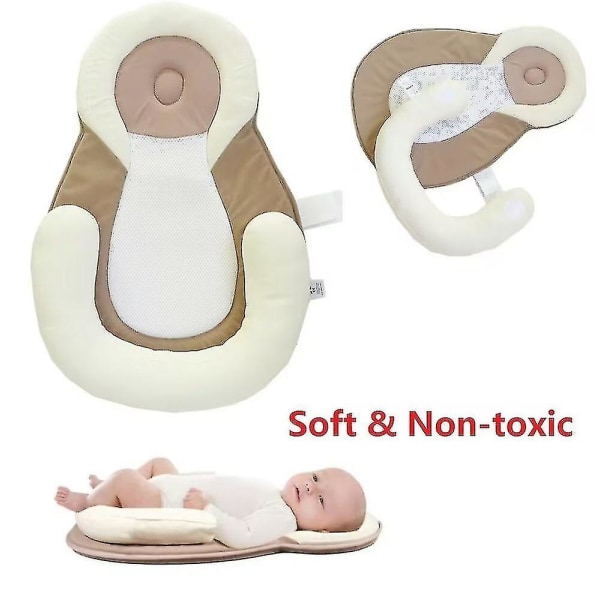 Baby Nest Ortopedinen Baby tyyny muodonmuutoksia vastaan ​​ja litteä pää beige