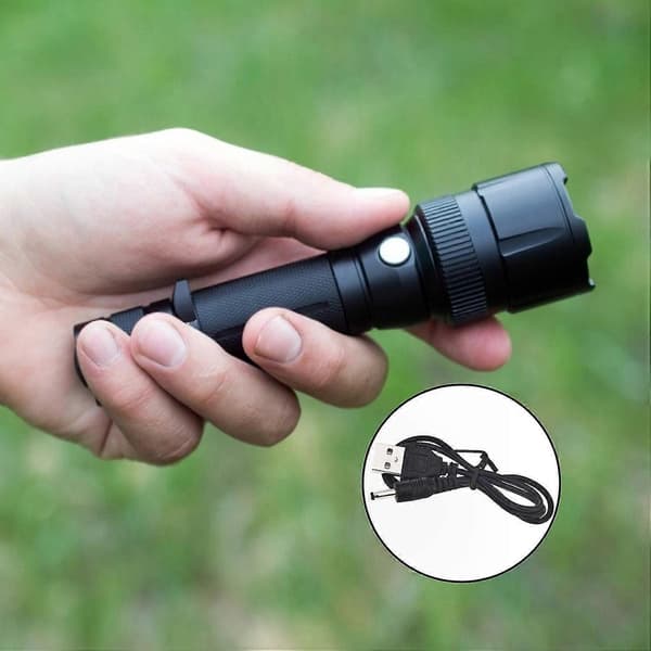 Ladekabel for LED-lommelykt og hodelykt med USB-tilkobling