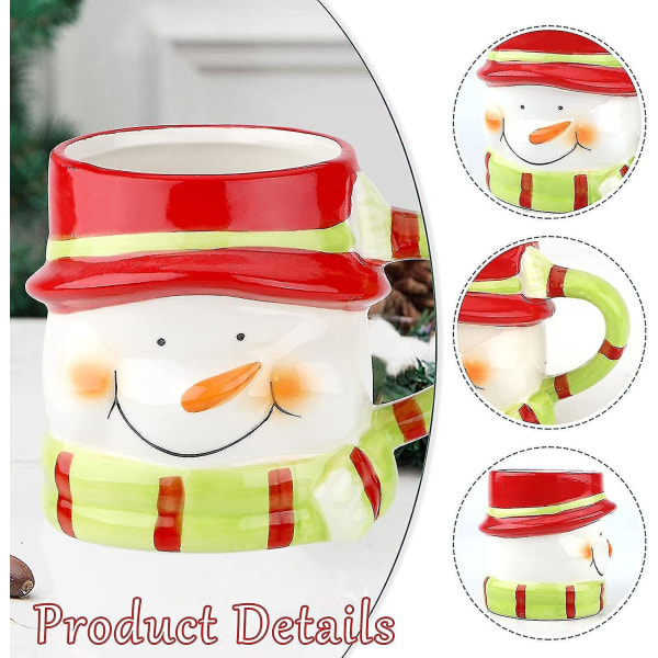 Christmas Snowman Mugg Kaffe Mugg Jul Nyårshelgdagspresenter till familjens vänner eller daglig användning Keramisk kopp