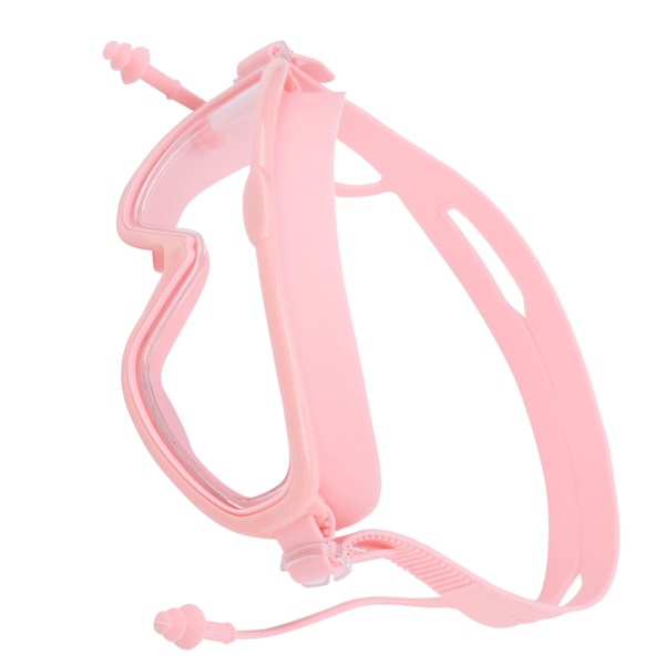 Børnesvømmebriller med ørepropper, vandtætte, antidug, high definition dykker- og svømmebriller (Pink High Definition) 0.2