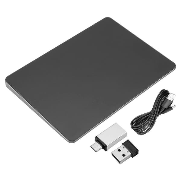 Bluetooth Touchpad Multi-Funktions Gestus Trackpad Genopladelig Trådløs Touchpad til Bærbar IPad I Black