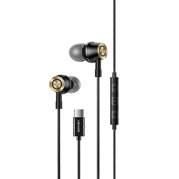 Kablede In-Ear USB-C / Type-C Grensesnitt Hodetelefoner med Digital Chip Black