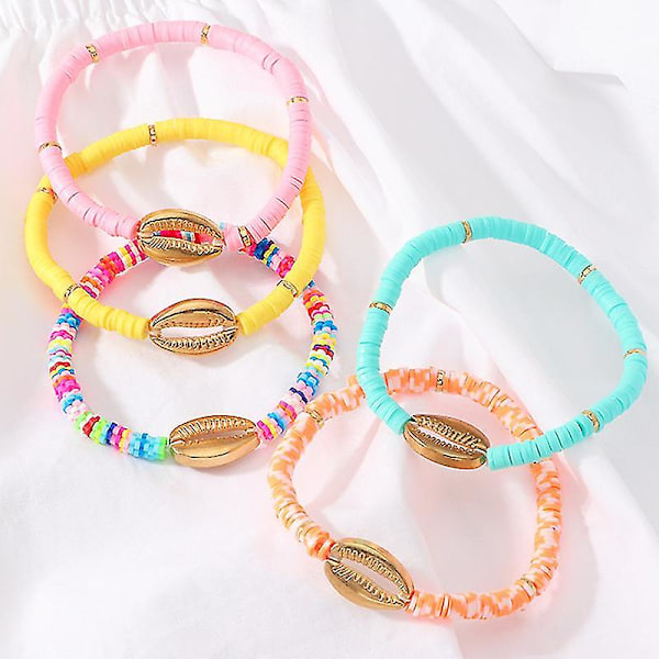 Färgglatt bohemiskt armband personligt mode snäckarmband charmig smyckesgåva C 5