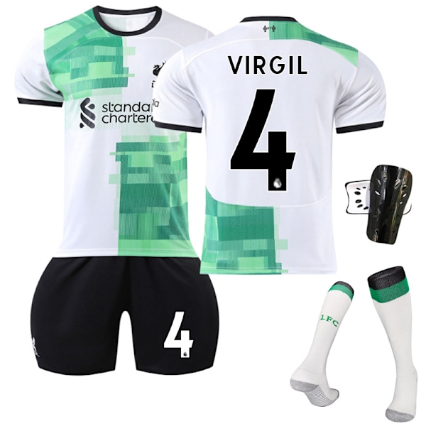 23/24 Liverpool udebanesæt med strømper og beskyttelsesudstyr 4 Virgil 4 Virgil #S