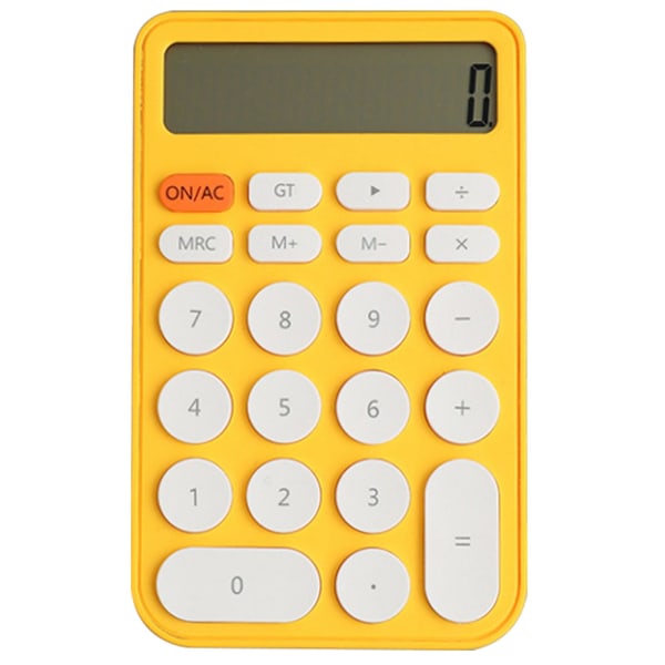 Elektrisk digital miniräknare Bärbar kontorsutrustning för studenter Hög känslighet och snabbresponsknappar Power yellow