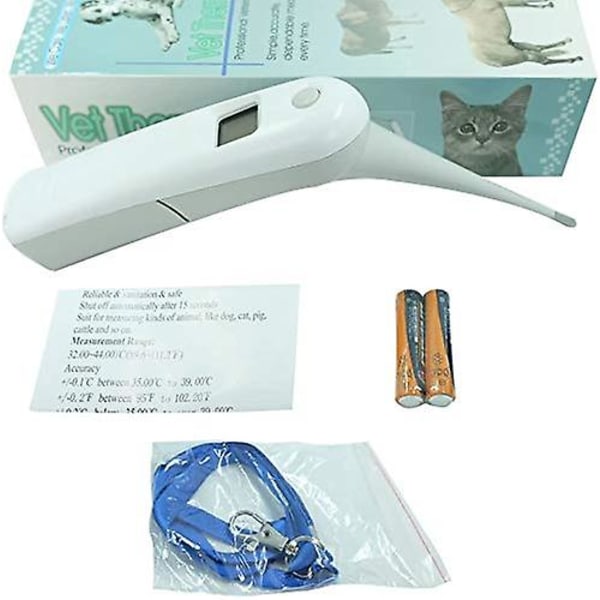 Husdjurstermometer Hundtermometer, snabb digital veterinärtermometer, husdjurstermometer för hundar, katter, häst, nötkreatur, grisar, fåglar, får.C/F Switchable