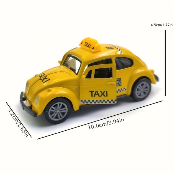 Klassisk Beetle Bug 1/36 skala trykstøbt metal pull-back bilmodel CJY police car