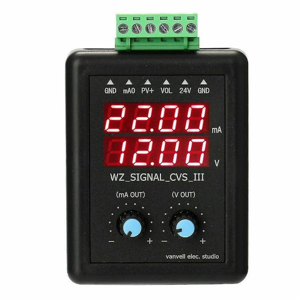 Justerbar 4-20ma signalgenerator 24v strömspänningssändare kalibrator 0-10v konstant ström