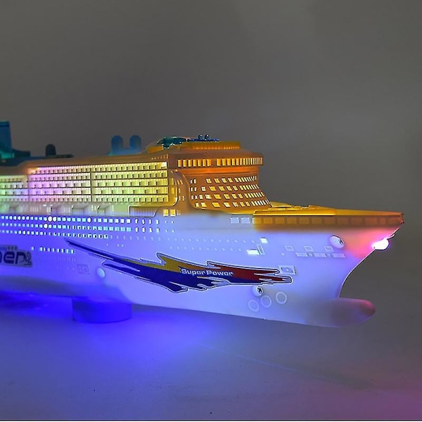 Elektrisk Ocean Liner kryssningsfartyg leksak blinkande musikalisk barn pedagogisk modell