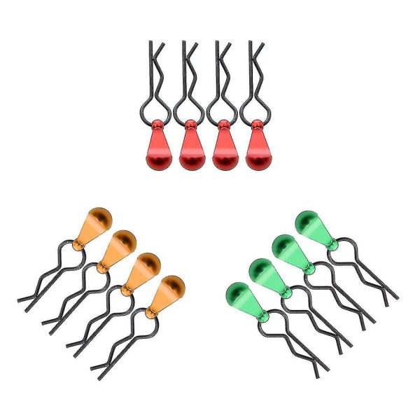 4 stk Metall Kroppsklips Holder Skall Fast Spenne Lås For 1 5 1 6 1 7 1 8 RC Bil Oppgraderinger Deler Tilbehør