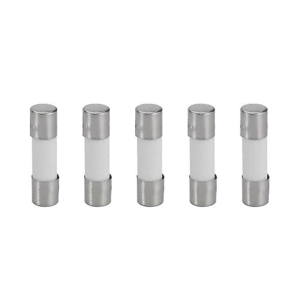 5st 5x20mm 6.3a Trög Keramisk Säkring T6.3a 250v As Shown