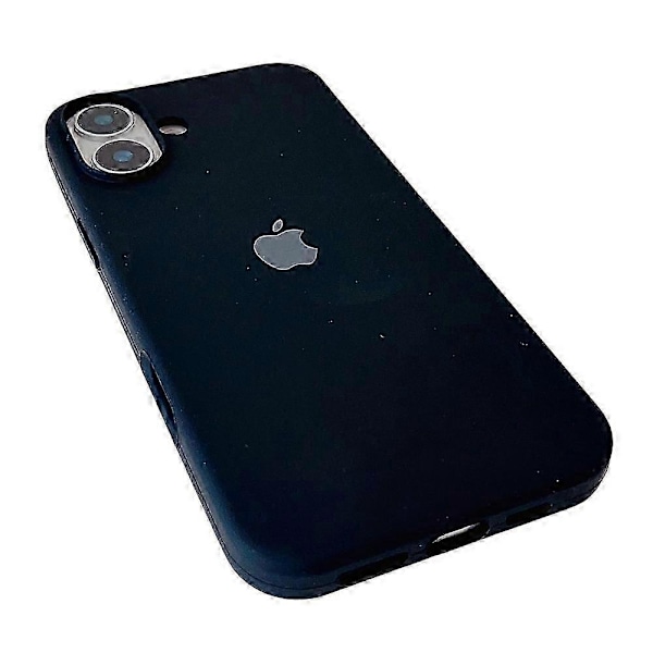 Til iPhone 16 Plus Deksel Støtsikkert Silikon Telefon Bakdeksel -CJY Black