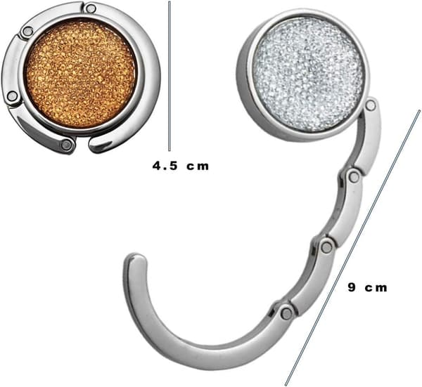 3-pack vikbar handväskhängare, metall vikbar handväskkrok