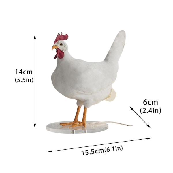 2024 The Gift, Chicken Led Lamp Egg Night Lamp Taxidermy Egg Skrivebordslampe