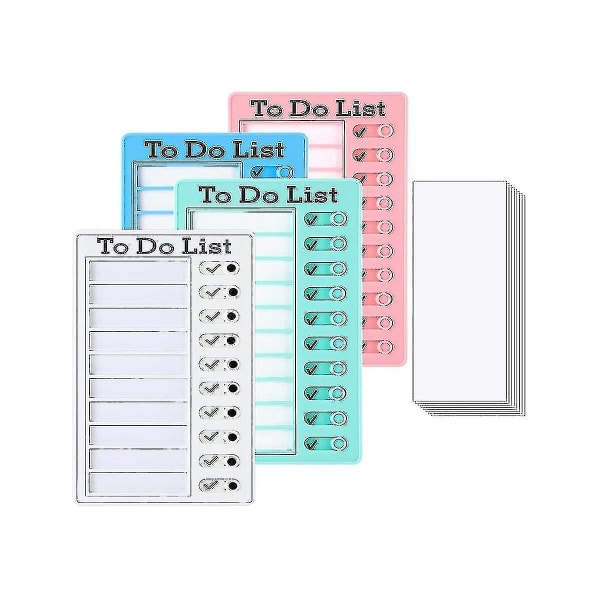 4st Att göra-lista Board Dry Erase Memo List Board Chore Chart Rv List Board med 10 torrraderingspapper
