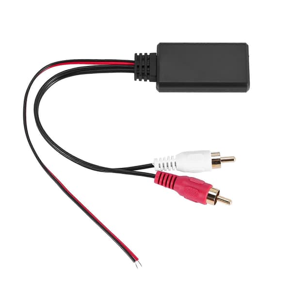 Bil Universal Trådlös Bluetooth Modul Musikadapter RCA Aux Ljudkabel Black