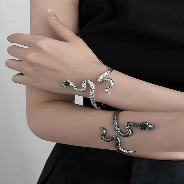 Ormformat armband Kvinnligt mode Punkstil Armband Smycken Bröllopspresent Gun black