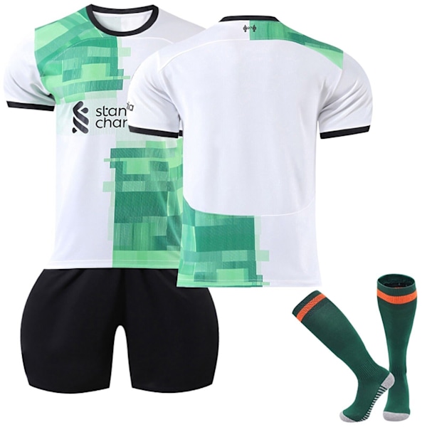 23/24 Fotballdraktsett for barn Gutter Treningsdress Sportsklær Skjorte Shorts Sokker 23/24 liver-pool hjemme 23/24 liver-pool home#11 #26 (10-11 years)