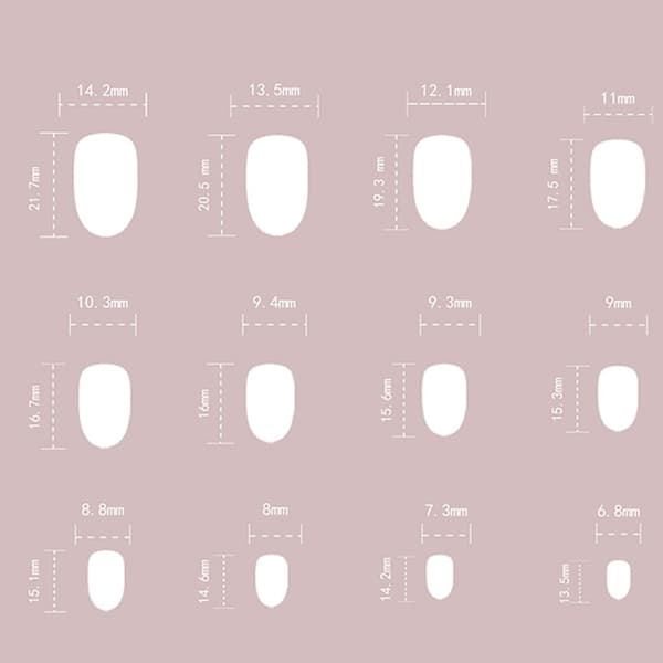 24pcs Almond Shaped Nail Tips Flower Fake Nails Press on Nails Artificial False Nails Not Specified