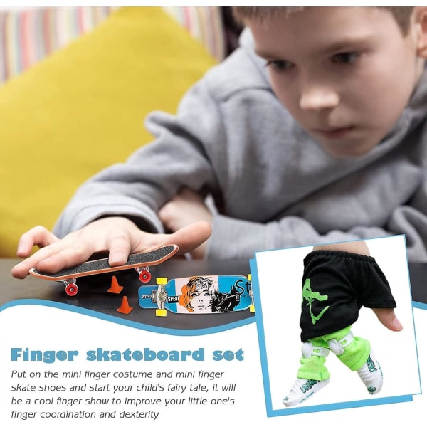 Mini Skateboards Finger Gripbräda Mini Finger Skateboards Leksaker | Mini Skateboard Starter Kit Finger Sports Party Favors Novelty Toy Gift For Kids M