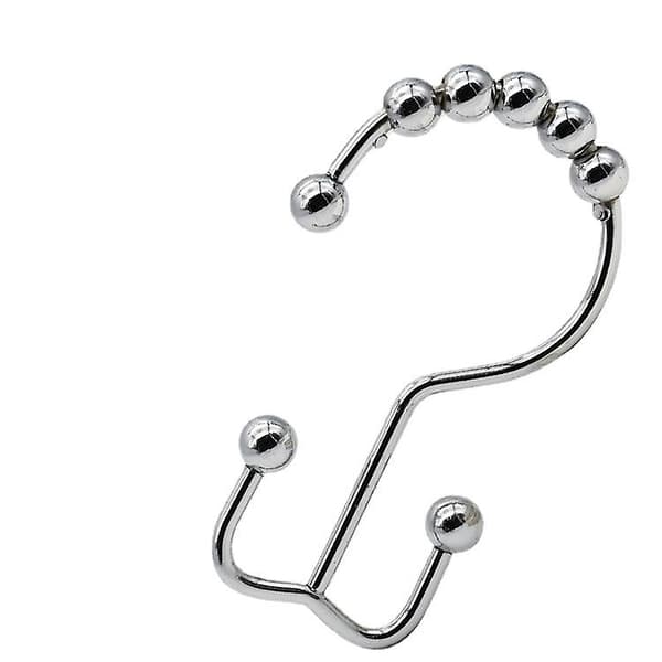 Duschdraperikrokar Dubbelsidiga Krokar Nickel
