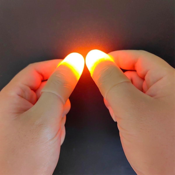 2 Paria Punainen Magic Finger Valo Thumb Tips Led Sormi Lamppu Peukalot Valo Puolue Magic Temput