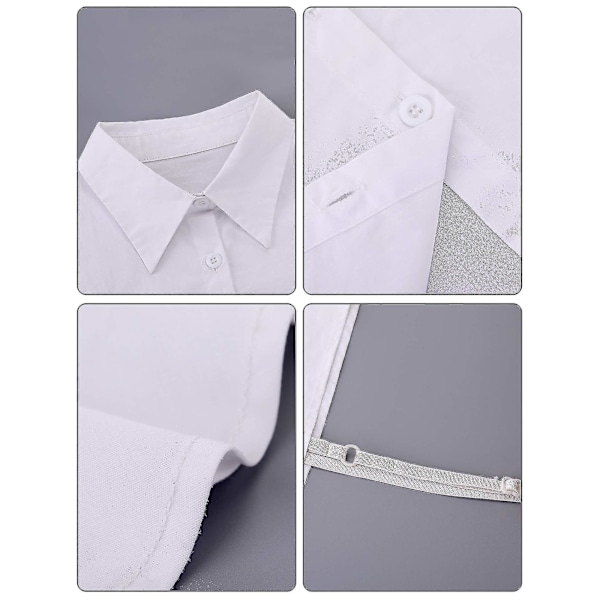 Pieces Falske Krager Avtakbar Bluse Dickey Krage Halve Gensere Falsk Krage For Kvinner Favoritter (FMY) Only 1 Black