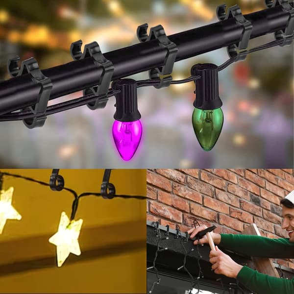 100 kpl ulkovaloklipsiä ulkovalosarjoille, CJY