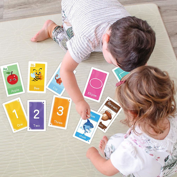 Toddler lärande Flash-kort Set Bokstav Färg Form Antal Lärande leksak för 2-4 år gamla barn