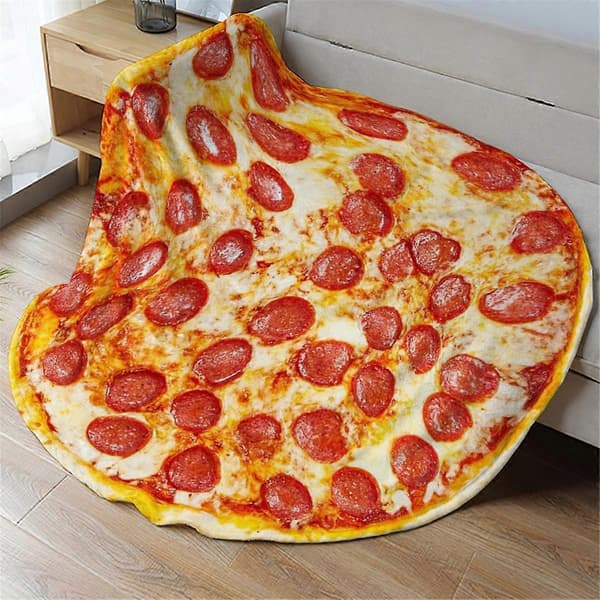 Jättimäinen Pepperonipizzaviltti - Uutuusviltti aikuisille ja lapsille