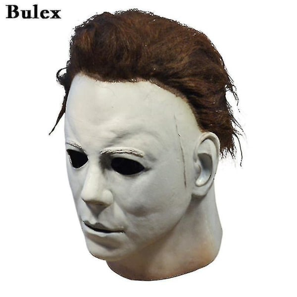 Bulex Halloween 1978 Michael Myers Mask Skrekk Cosplay Kostyme Latex Masker Halloween rekvisitter for voksne Hvit Høy kvalitet