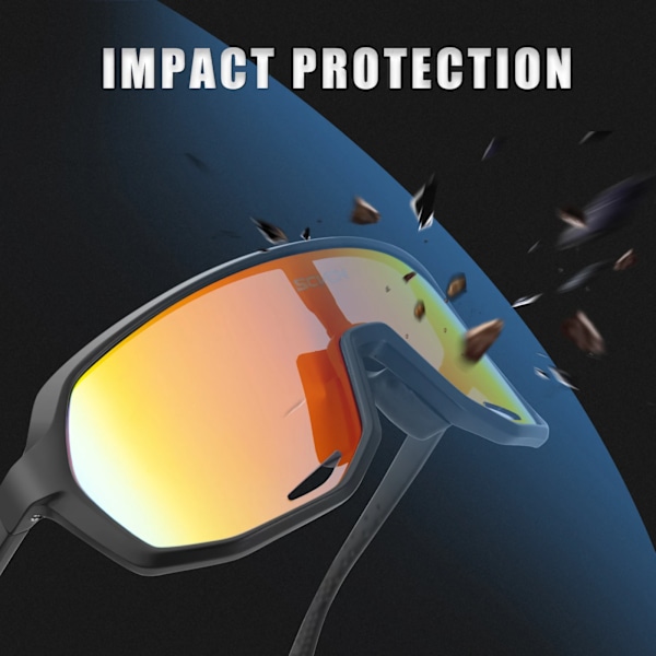 SCVCN Trend fargelinse solbriller herre løpesykkelbriller dame fritid sport fottur briller UV400 beskyttelsesbriller DZ-SC-X63-16 DZ-SC-X63-16 1lens-no-box