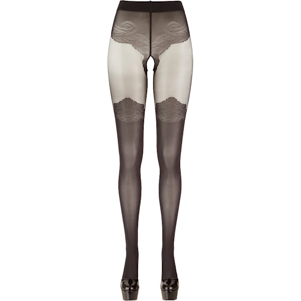 Cottelli Legwear: Legless Tights Musta Svart 2XL