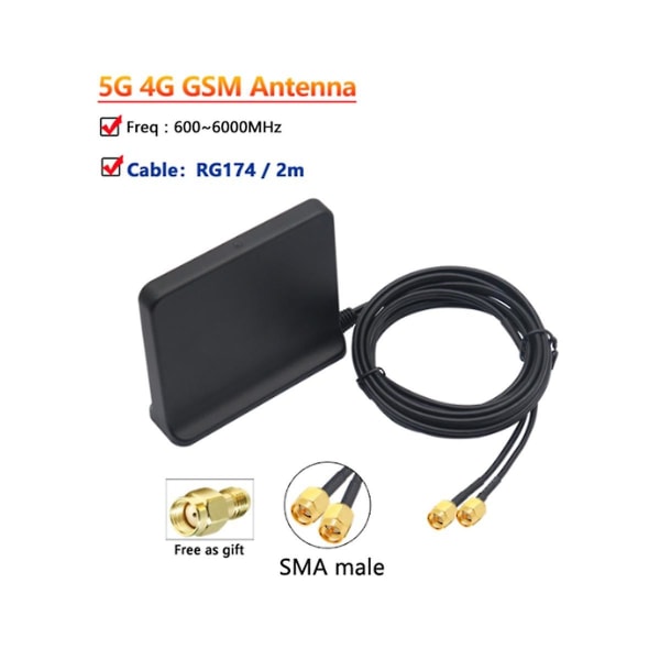 Signal Boost 5g 4g Lte 3g Gsm Mimo Aerial High Gain 12dbi 600-6000mhz Extern Omni Wifi-antenn(bl