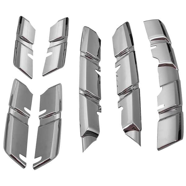 Bil Frontgrill Deksel List Krom Abs Beskytter Klistremerke for Kadjar 2015 2016 2017 silver