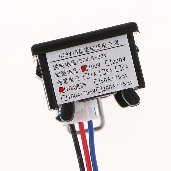 x DC 0-100V LED Motor Dobbel Display Digital Spennings- og Strømmåler 10ACJY