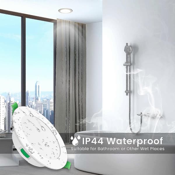 6-pack 7w ultratunn dimbar LED-downlight CCT 67-75mm utskärning vit IP44CE