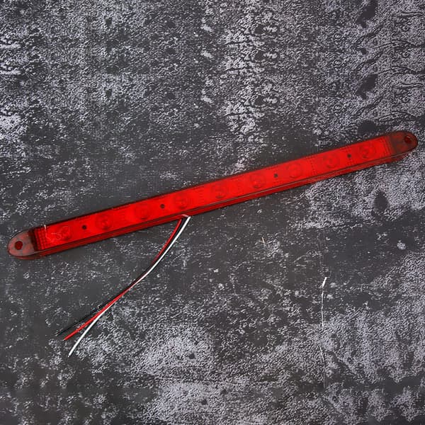LED High Mount Third Brake Light for Trailer, RV, Caravan, Bus, Truck Black