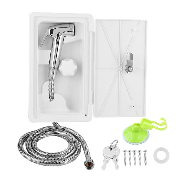External Shower Box Hot/Cold Switch with 2 Keys for Marine Boat RV Caravan
