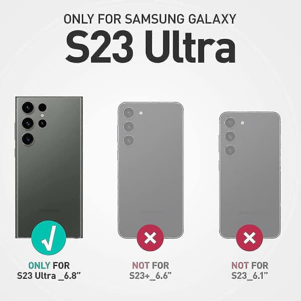 Galaxy S23 Ultra Unicorn Beetle Pro -näytönsuojakotelo Black