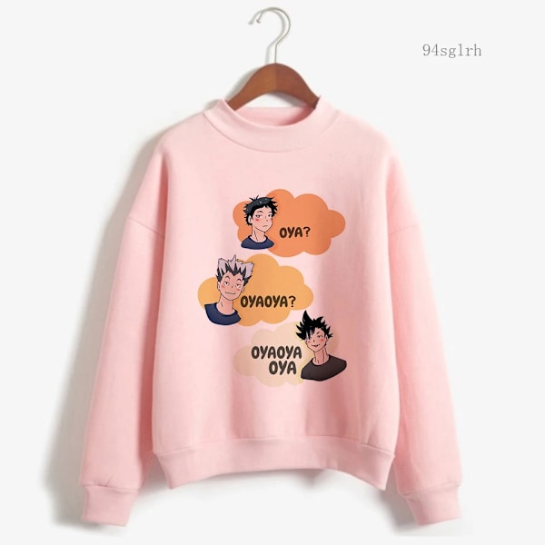 Anime Haikyuu Hoodie Toppar Herr Harajuku Mode Streetwear Kawaii Oya Grafisk Crewneck Pullovers Unisex Sweatshirt Man 11319 11319 L