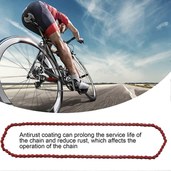 Cykkel BMX Racercykel 1/2\"X 1/8\" Fixie Kæde Single Speed 96 Led Red