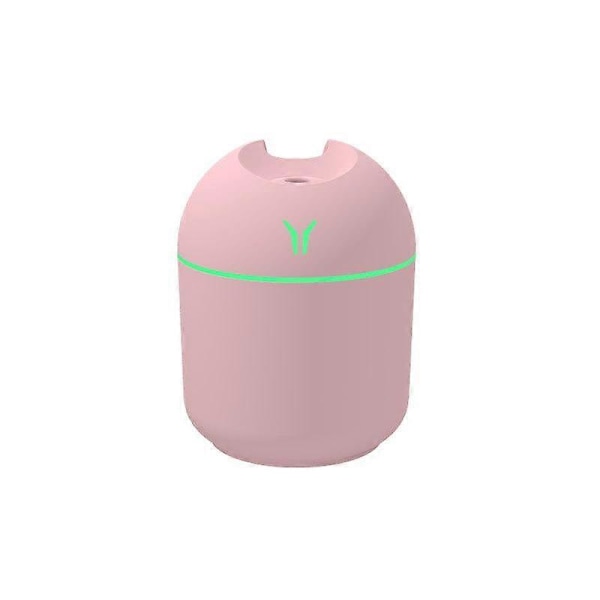 JUEGE* 1 stk. USB farverig luftfugter, Sød Cool Mist Luftfugter med LED-lys - Opfrisker rum, planter og bil - Perfekt til hjemmet, kontoret og skolen Powder