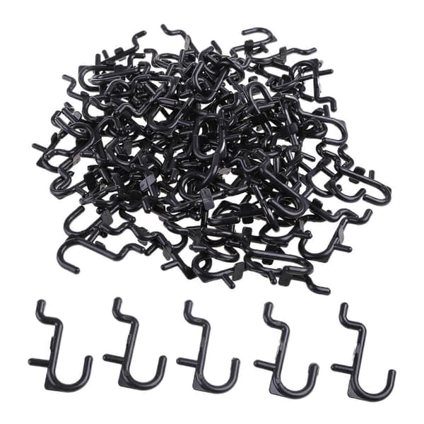 50 stk/100 stk plastik sorte hulpladekroge sæt passer til 1/4\" hulpladehuller 100pcs