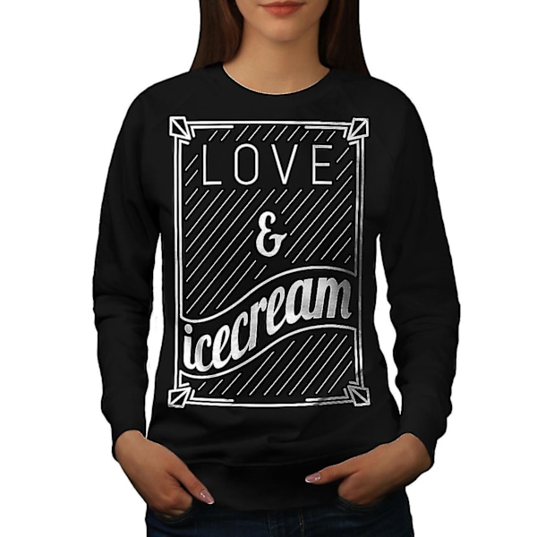 Elsk isen Sweet Women Black Sweatshirt S