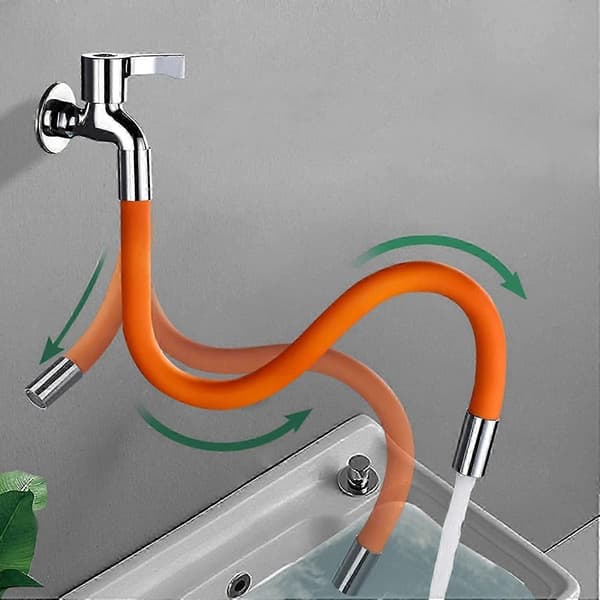 Universell 360° roterbar köksblandarförlängningsslang med koppling, 20 cm flexibel sprutslang för diskho