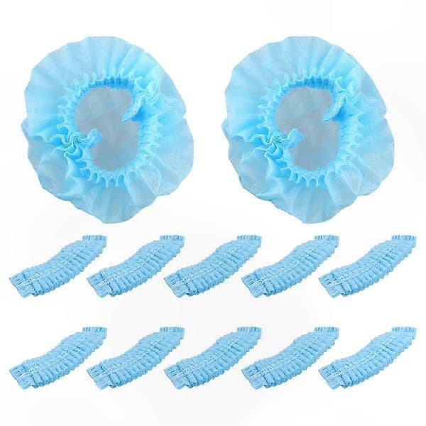 100-pack hygieniska öronkuddar för headset Mjuka töjbara engångsöronkuddar i tyg blue