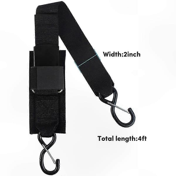 2-pack justerbara spännband, 5 cm x 1,2 m med spänne för båttrailer